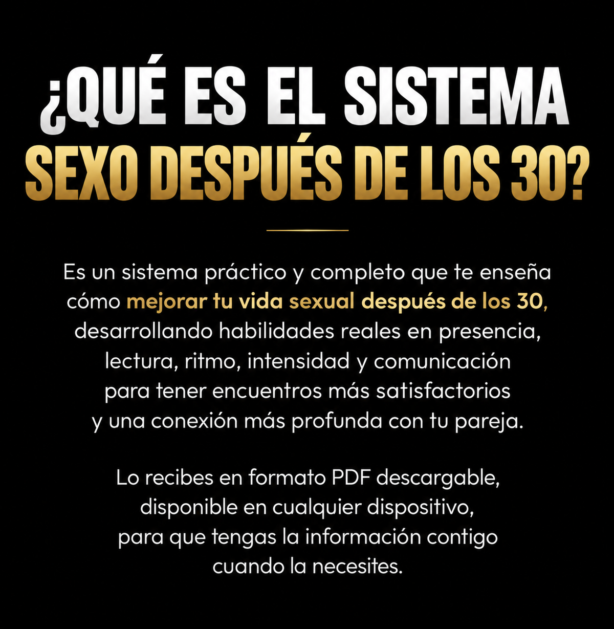 SEXO DESPUES DE LOS 30